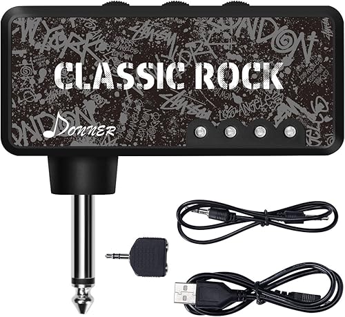 Donner Classic Rock Mini Gitarren KopfhA rerverstA rker Akku mit wiederaufladbar Batterie