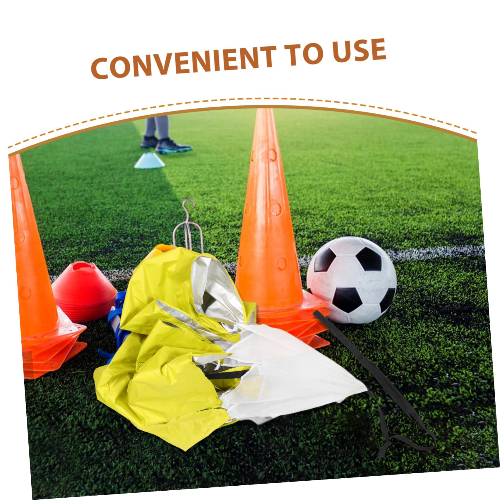 POPETPOP Paracaídas De Arrastre para Entrenamiento De Velocidad para Correr para Entrenamiento De Velocidad para Ejercicios De para Fútbol ​​Tela Oxford 210D Amarilla