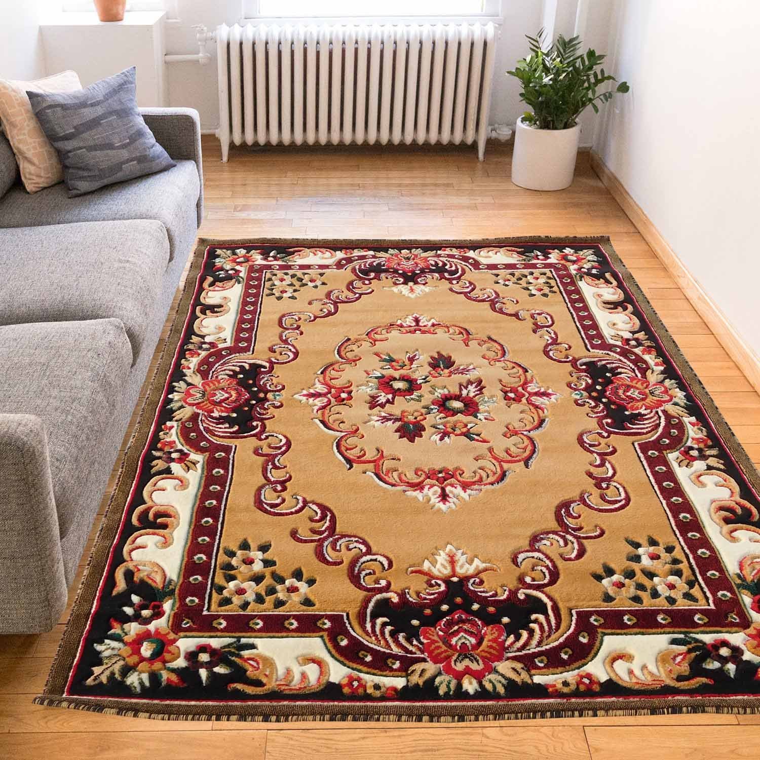 Buy carpet art high density carpet with carved effect 6x8 Feet(180x235