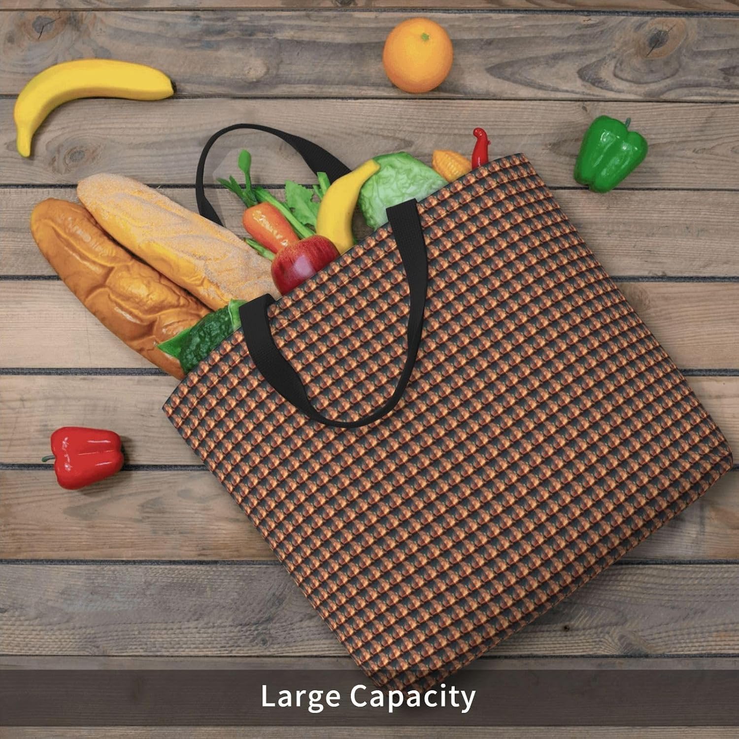 Statue Of Liberty In Nyc Print Eco-Friendly Tote Lightweight Grocery Bag Daily Commuting Travel Beach Gym Use