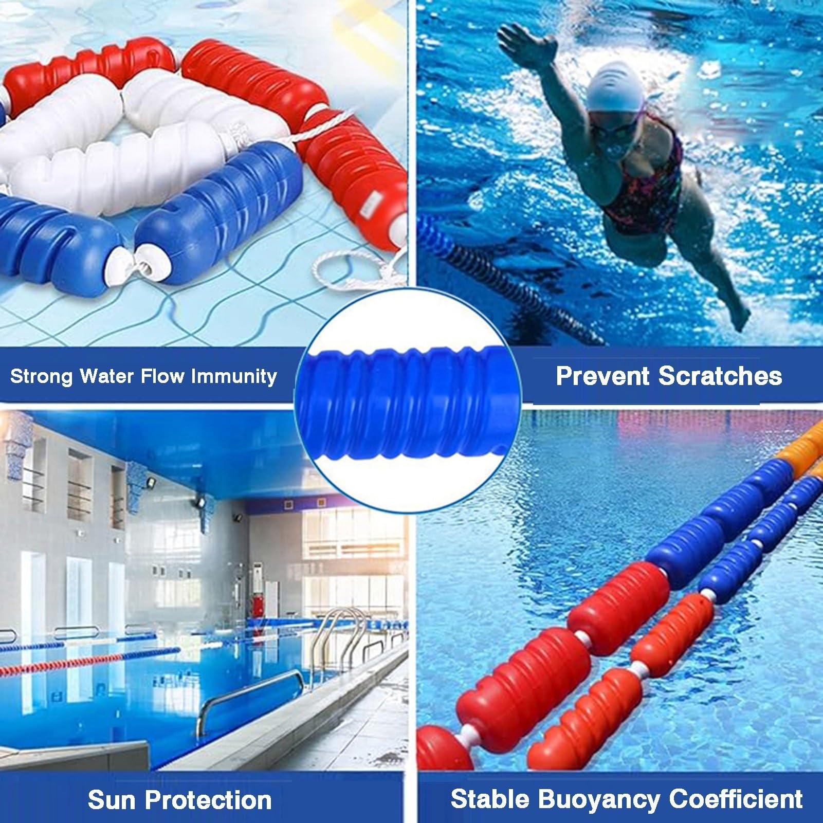 Gancho Espiral de 6 cm for líneas/divisores/líneas de carriles de Piscina
