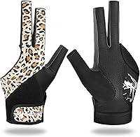 Vista 11 de YFY Billiard Pool Gloves for Left Hand 3 Finger, Splicing Process, Snooker Cue Sport Glove Popular Sizes for Men & Women