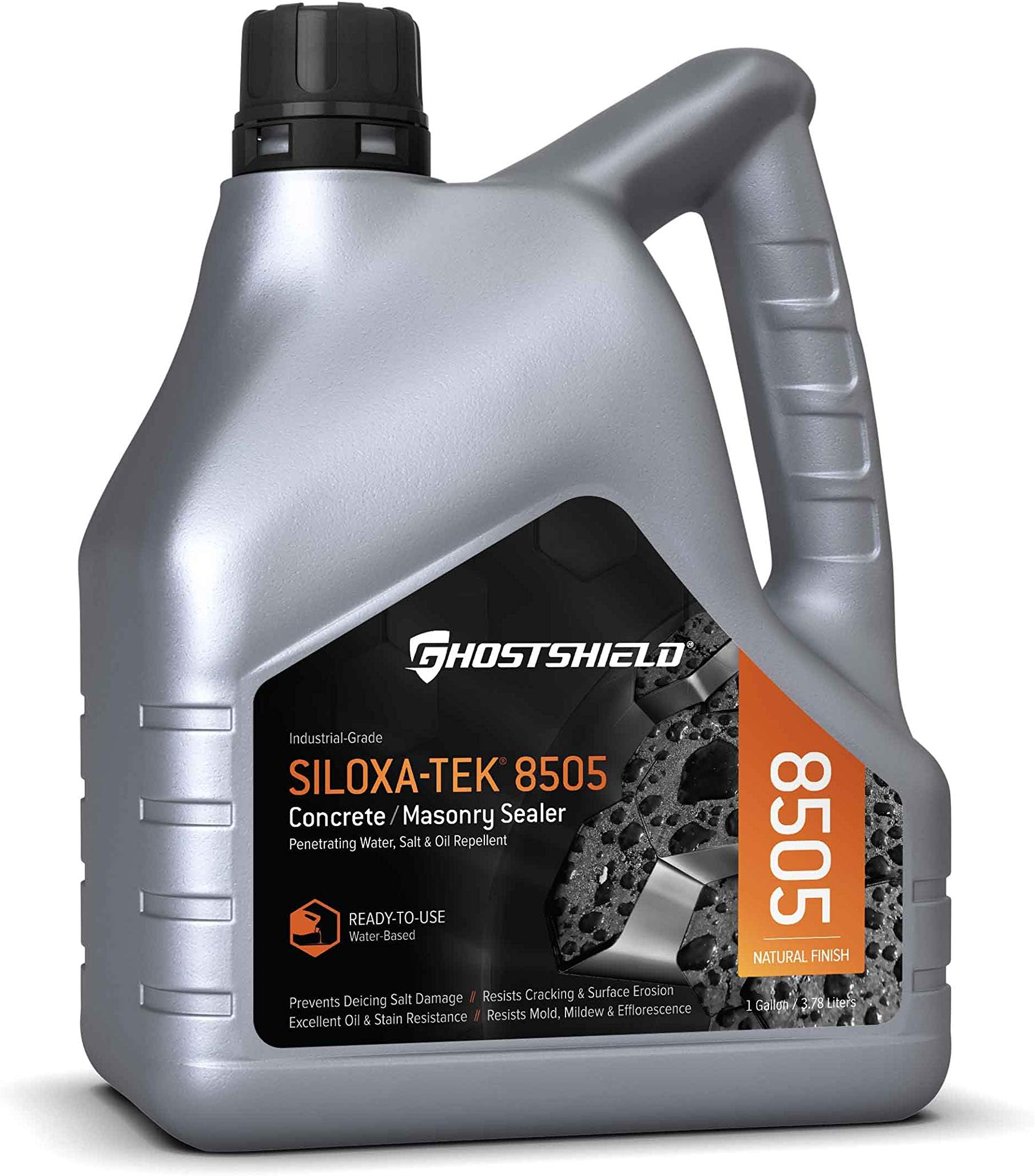Siloxa-Tek 8505 Ready to Use - 1 Gallon Penetrating Concrete Sealer, Water, Salt & Oil Repellent