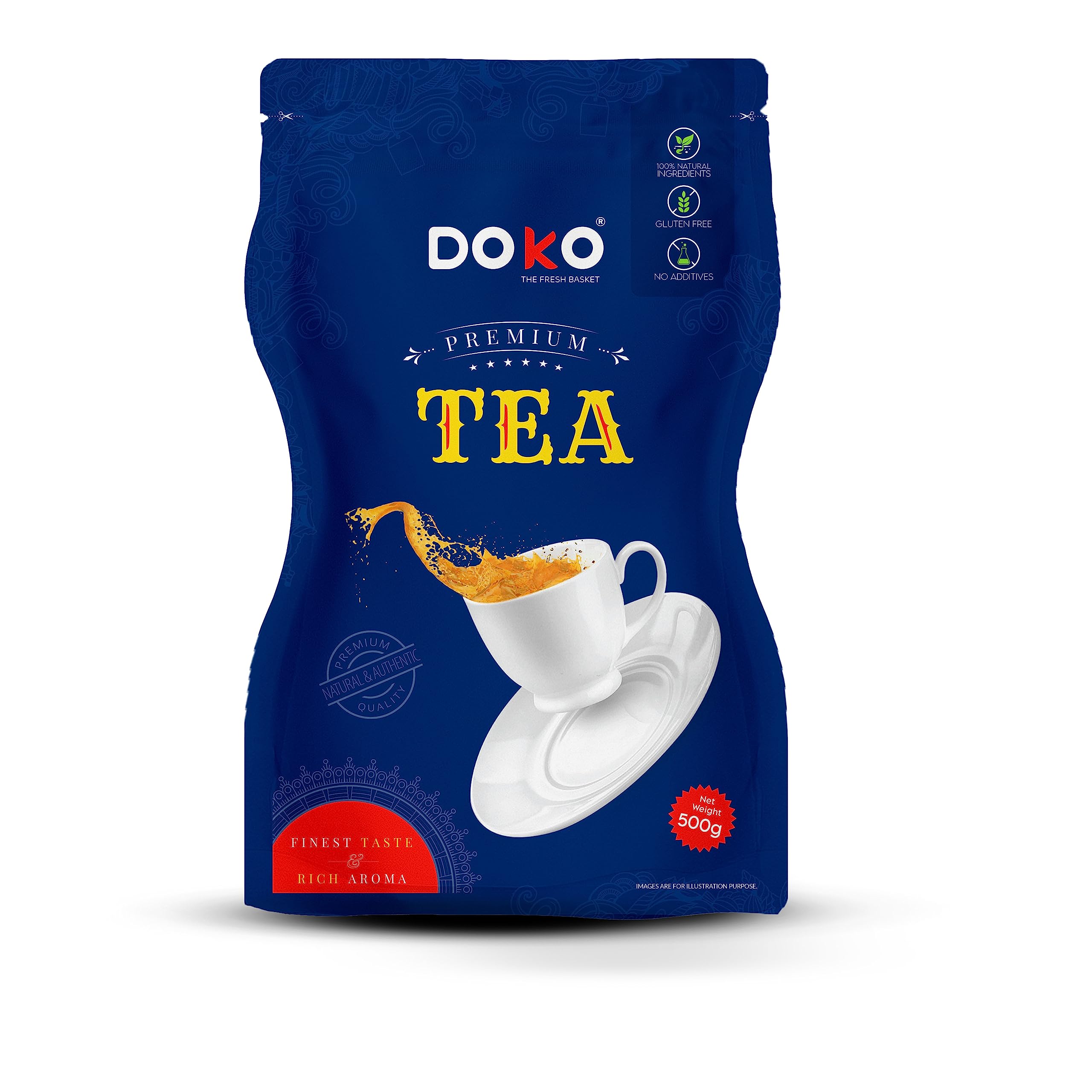 DOKO THE FRESH BASKET | Premium CTC Tea (500 gm) Black Tea, Blended With Assam Tea Darjeeling & Dooars, Pure CTC Tea, Natural Aroma, Freshness Of Garden (B0CBS8RGLN) Amazon Price History, Amazon Price Tracker