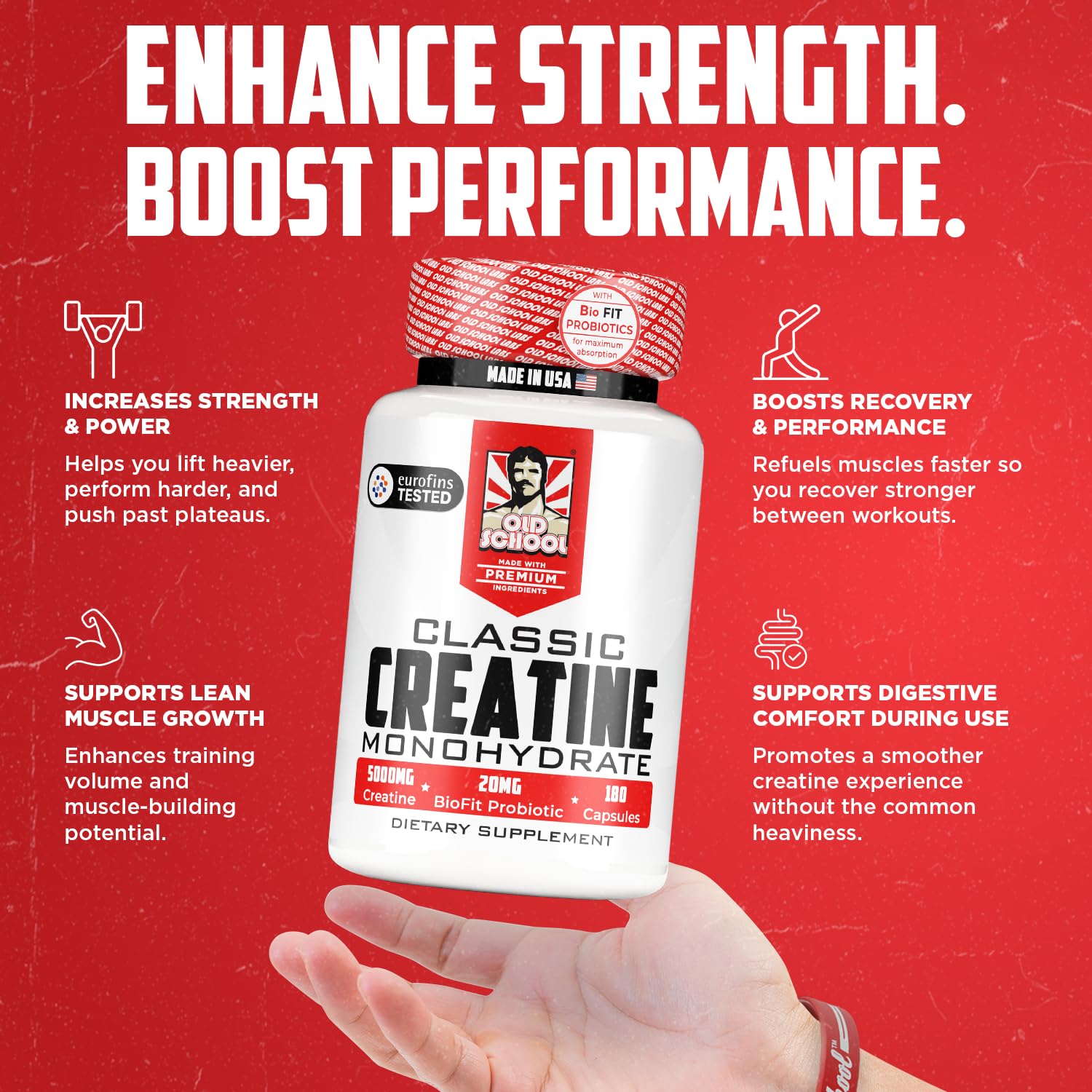 Old School Labs 5000mg Micronized Creatine Monohydrate for Muscle Growth — Amazon image 2