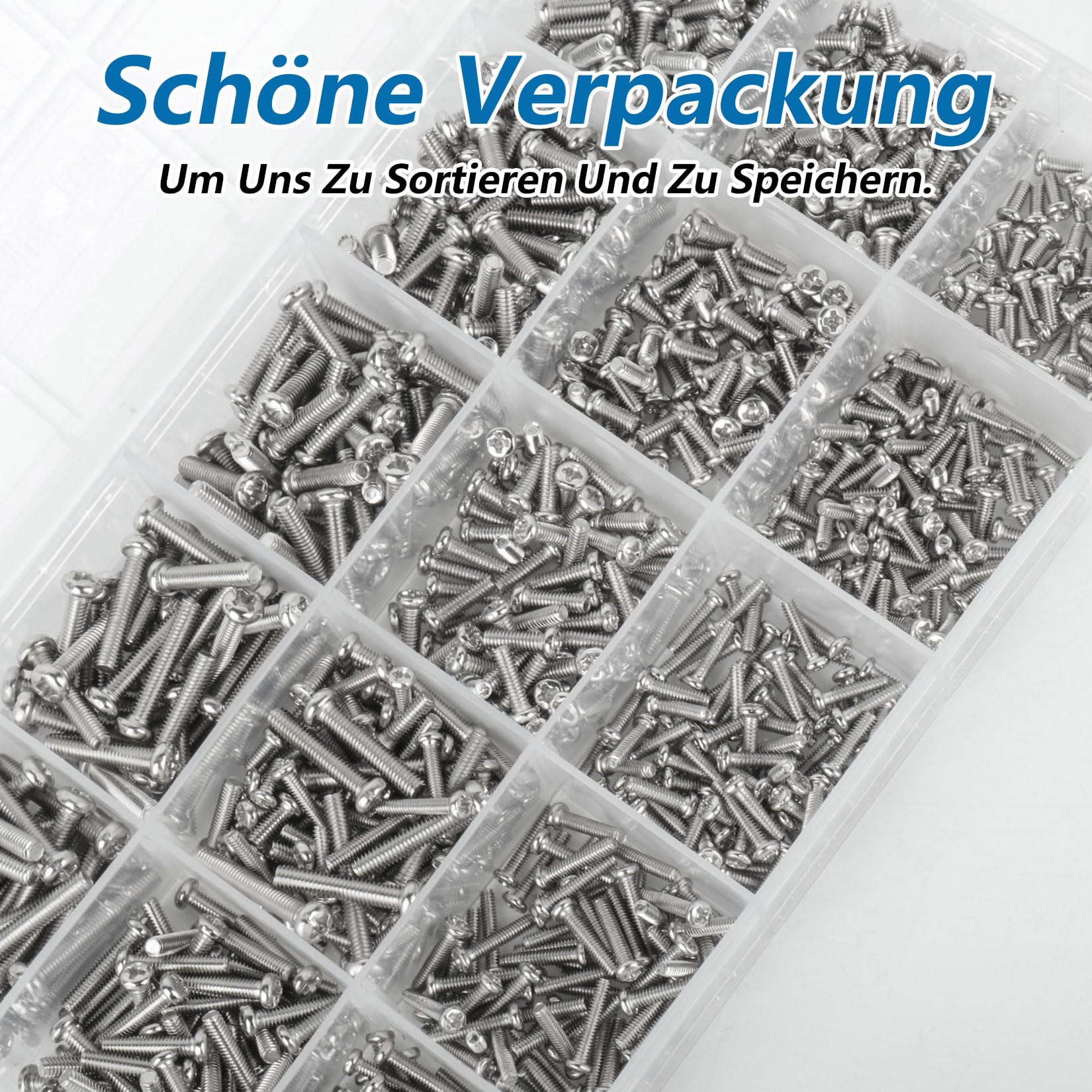 800 PzViti M2 M2,5 M4, Piccole Viti per Occhiali, Viti a Testa Svasata Crociata per SSD, Laptop, PC e Computer
