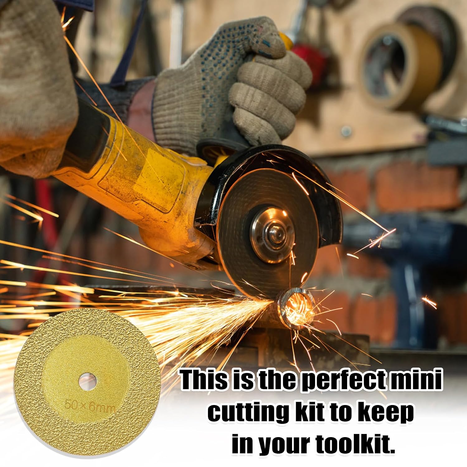 2 Inch Diamond Cut Off Wheel, 2 Pcs, 1/4 Stem Mounting Mandrel