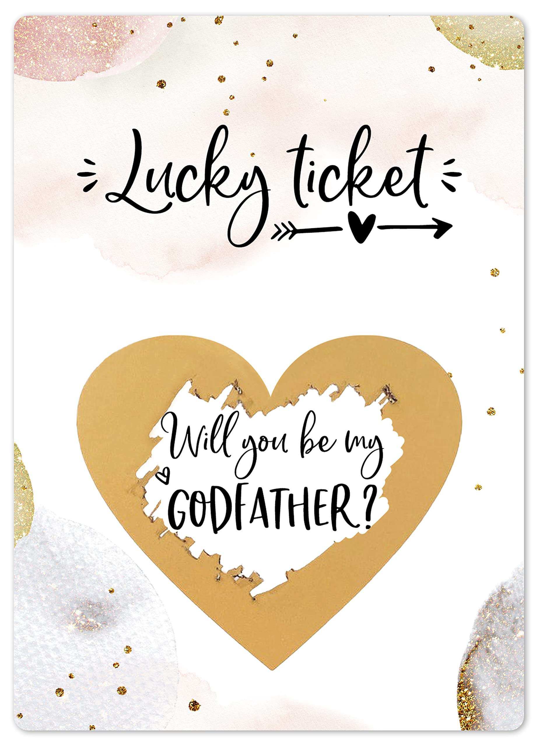 Joli Coon Will you be my godfather scratch card - Godparent proposal card - Godparents proposal gift