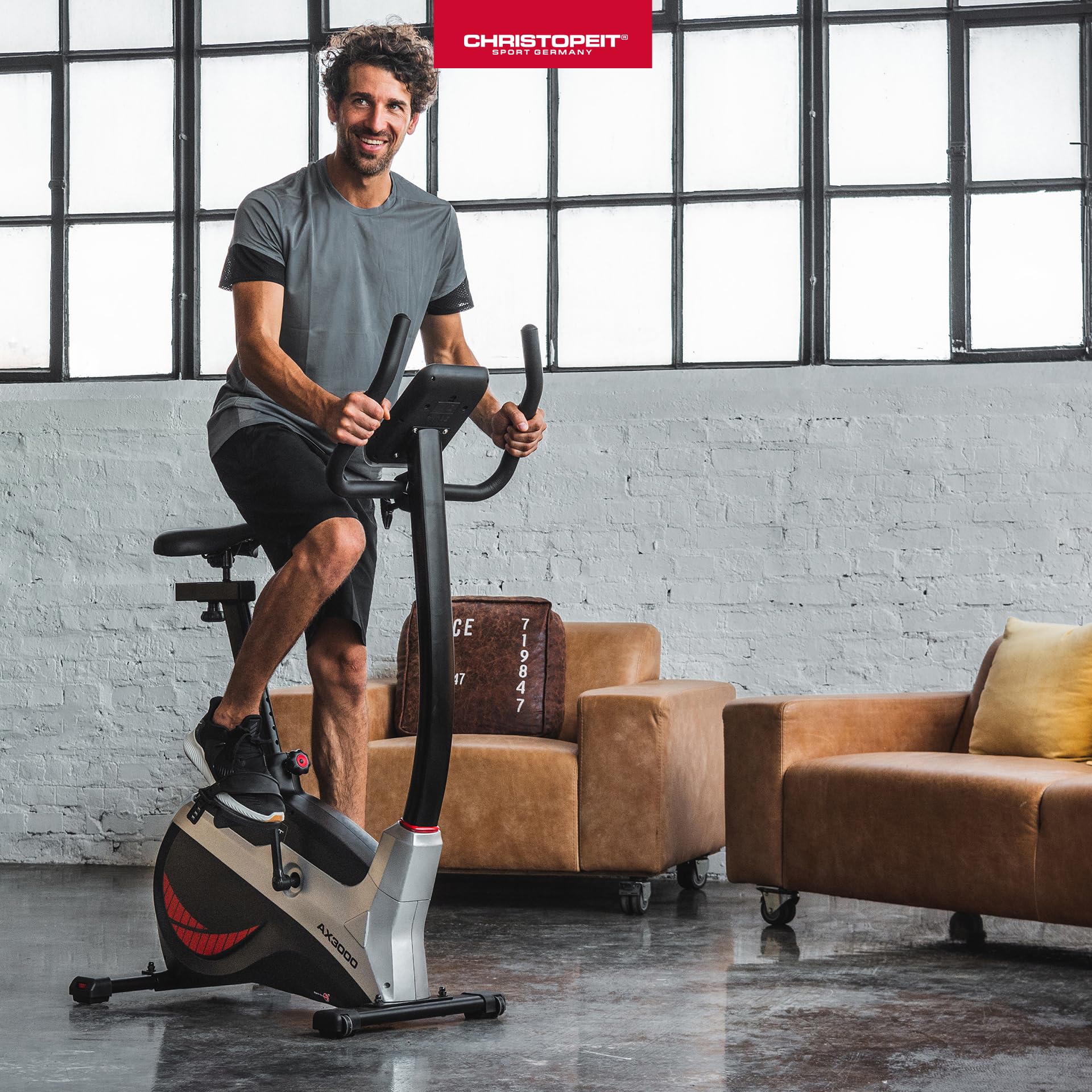 Christopeit Sport Ergometer Heimtrainer AX 3000 - Ellipsentrainer - 24-Stufig, 8kg Magnet-Bremssystem, bis 150kg Gewicht