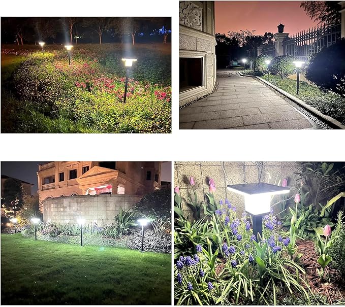 DOSSAE Outdoor Solar Garden Lamp, Solar Led Lights Outdoor Garden Floor, Outdoor Solar Garden Light Waterdicht IP65, tuinornamenten, voor terras, gazon, balkon, terras. photo 2