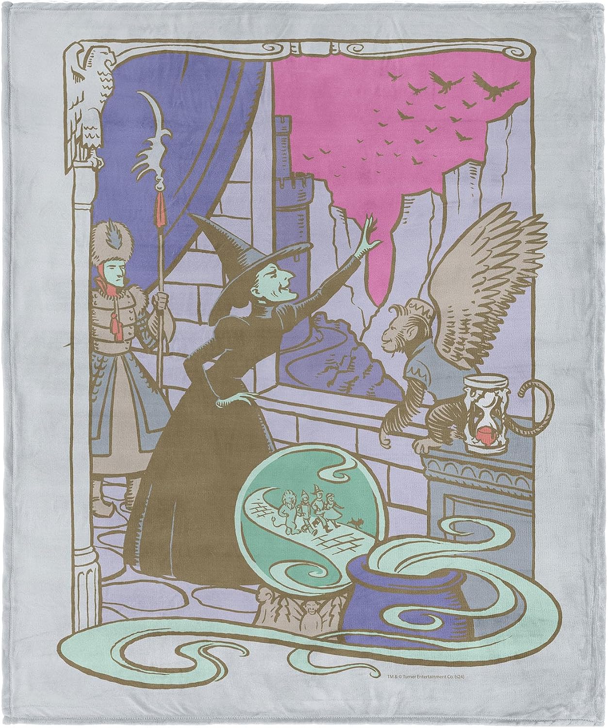 NORTHWEST Warner Bros. The Wizard of Oz, Wicked Witch, Silk Touch Throw Blanket 50 x 60 Inches