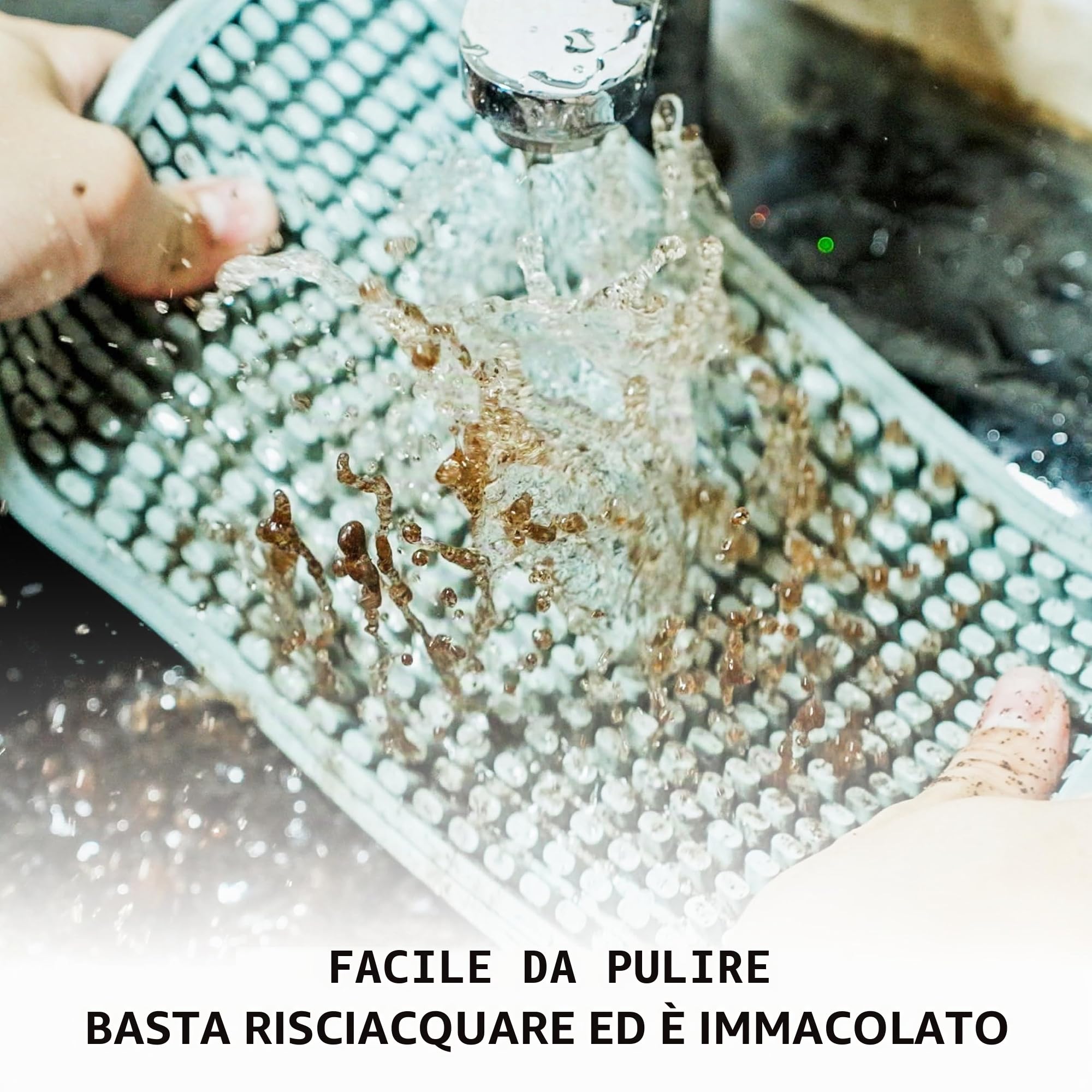 NEOUZA Tappetino da bar in silicone per piano di lavoro, resistente al calore e a prova di perdite, tappetino da barista moderno in stile minimalista per bar e caffetterie (60 x 38 cm/combinato/nero)