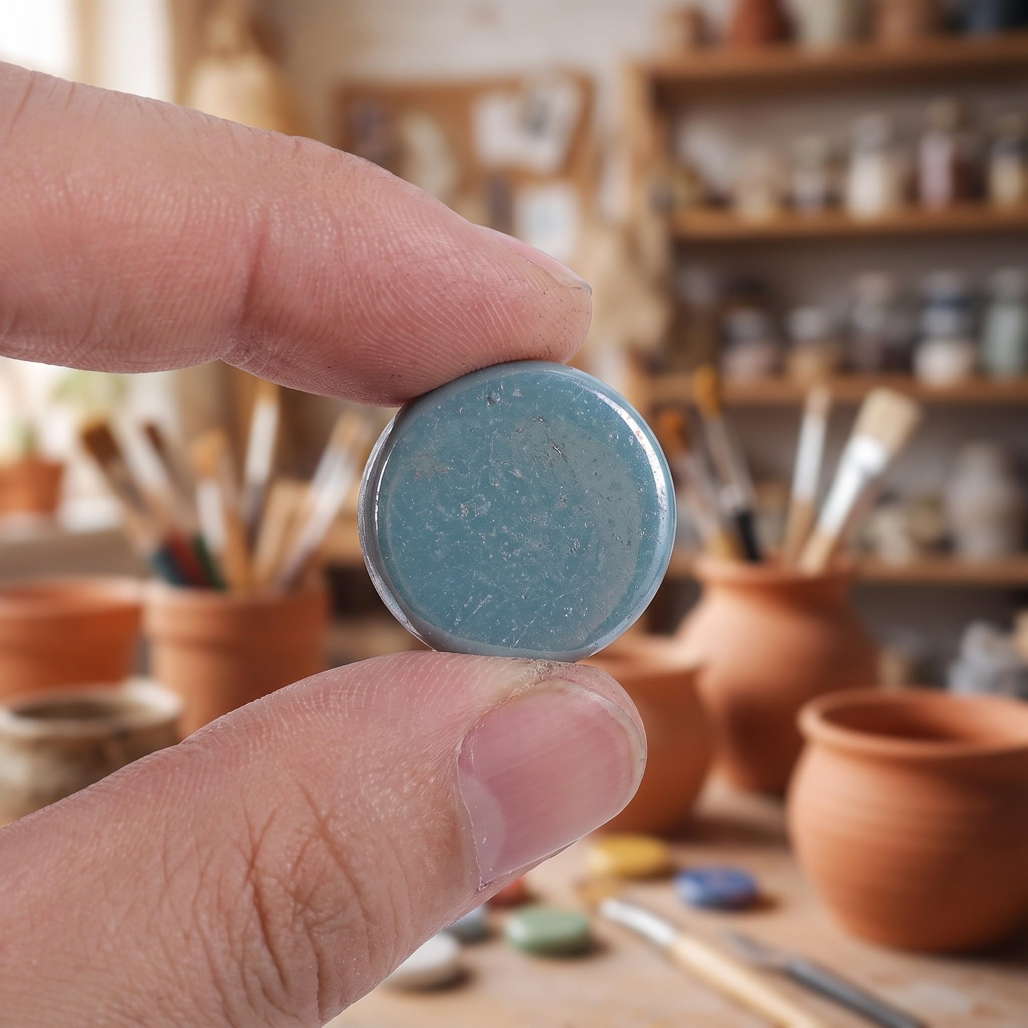 Artibetter 1 confezione di piccole tessere di mosaico per lavori creativi - Tavolette di mosaico in vetro di forme miste, pezzi di cristallo piatti e rotondi per decorazioni fai da te per la casa,