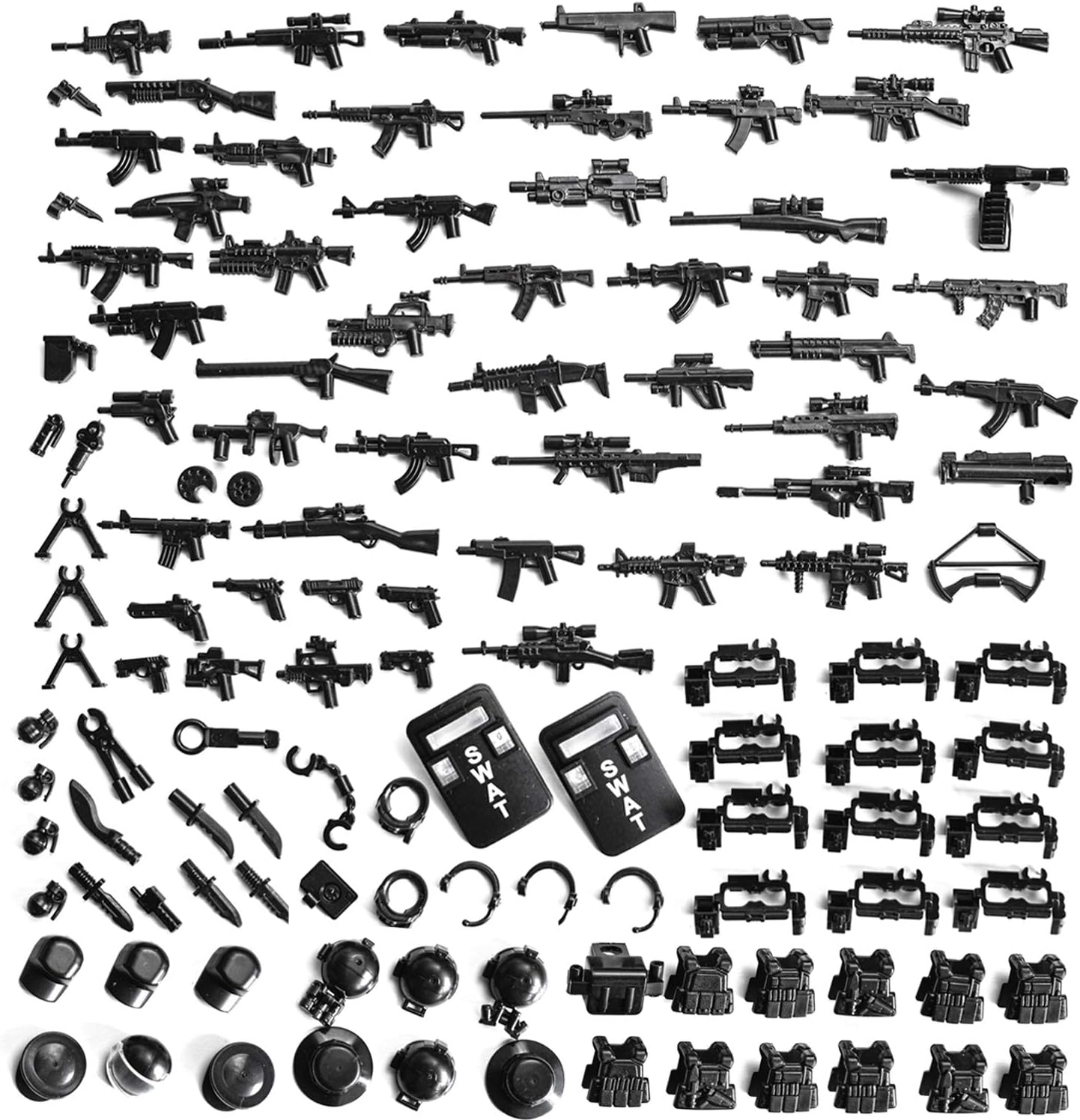 Trendyz Tactical Weapons Pack SWAT Special OPS Modern Combat Assault Gears & Weapons for Minifigures Bricks