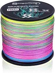 Linha de pesca trançada de 1000 m da Sougayilang para pesca de peixes-pedra, lingcods e recifes - Linha de desempenho confiável