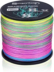 Linha de pesca trançada de 1000 m da Sougayilang para pesca de peixes-pedra, lingcods e recifes - Linha de desempenho confiável