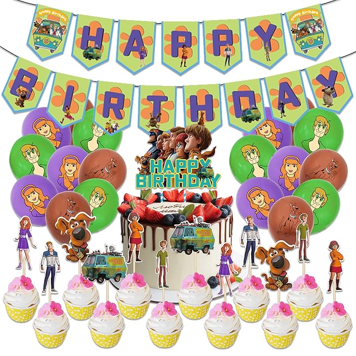 Buy Scooby Doo Birthday Party Supplies 44PCS Includes Happy Birthday