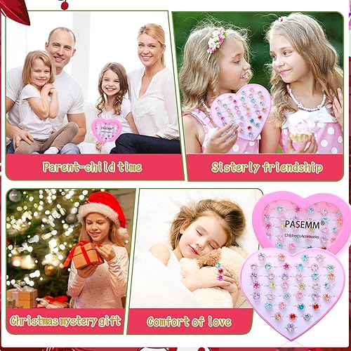 Miniatura 4 de 36 piezas de anillos de gemas de strass para niñas pequeñas, ajustables, estilo de color aleatorio, anillos de diamante para jugar para niños