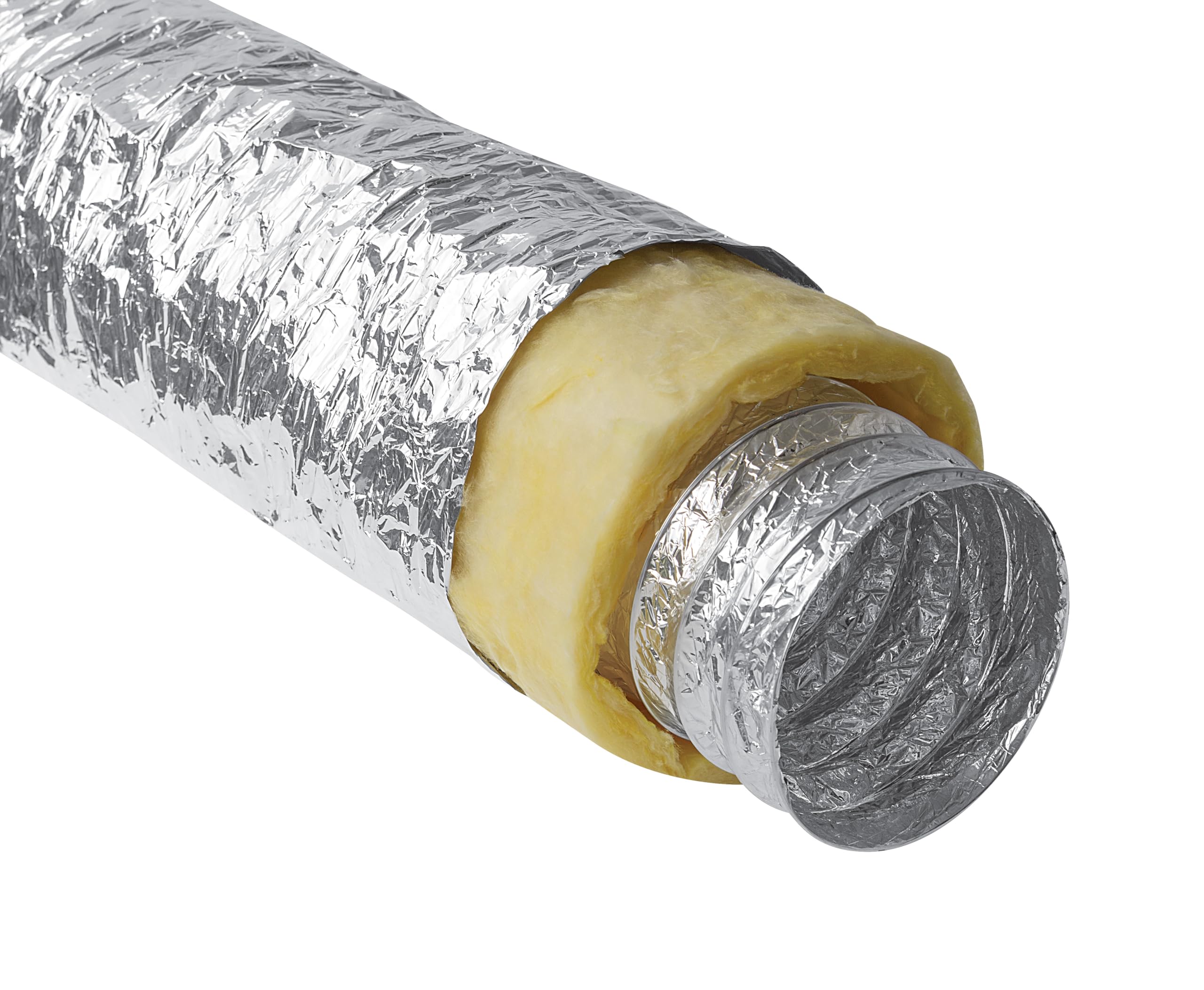 AirTech-UK 5-inch Insulated Flexible Ventilation Duct Hose - 125mm - 5m - Exhaust Hose for Heating, Cooling, and Air Conditioning (5 Meter)