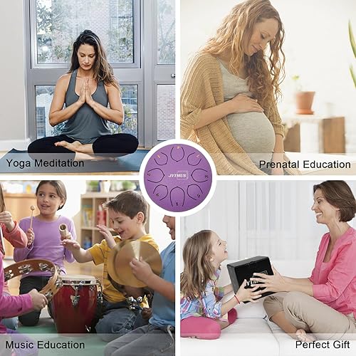 Miniatura 4 de Tambor de Lengua de Acero de 6 Pulgadas, 8 Notas, Instrumento de Percusión, Sonido de Tambor, Regalo para Familia y Amigos con Libro de Música,