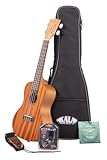 Brand Music Co., 4-String Ukulele, Natural, Tenor (KA-15T-BNDL)
