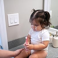 Vista 9 de Dr. Brown's Cepillo de dientes para bebés y niños pequeños, elefante, rosa, 0-3 años