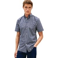 Tommy Hilfiger Camicia da Uomo Flex Popeline Check SS RF MW0MW42437 S/S