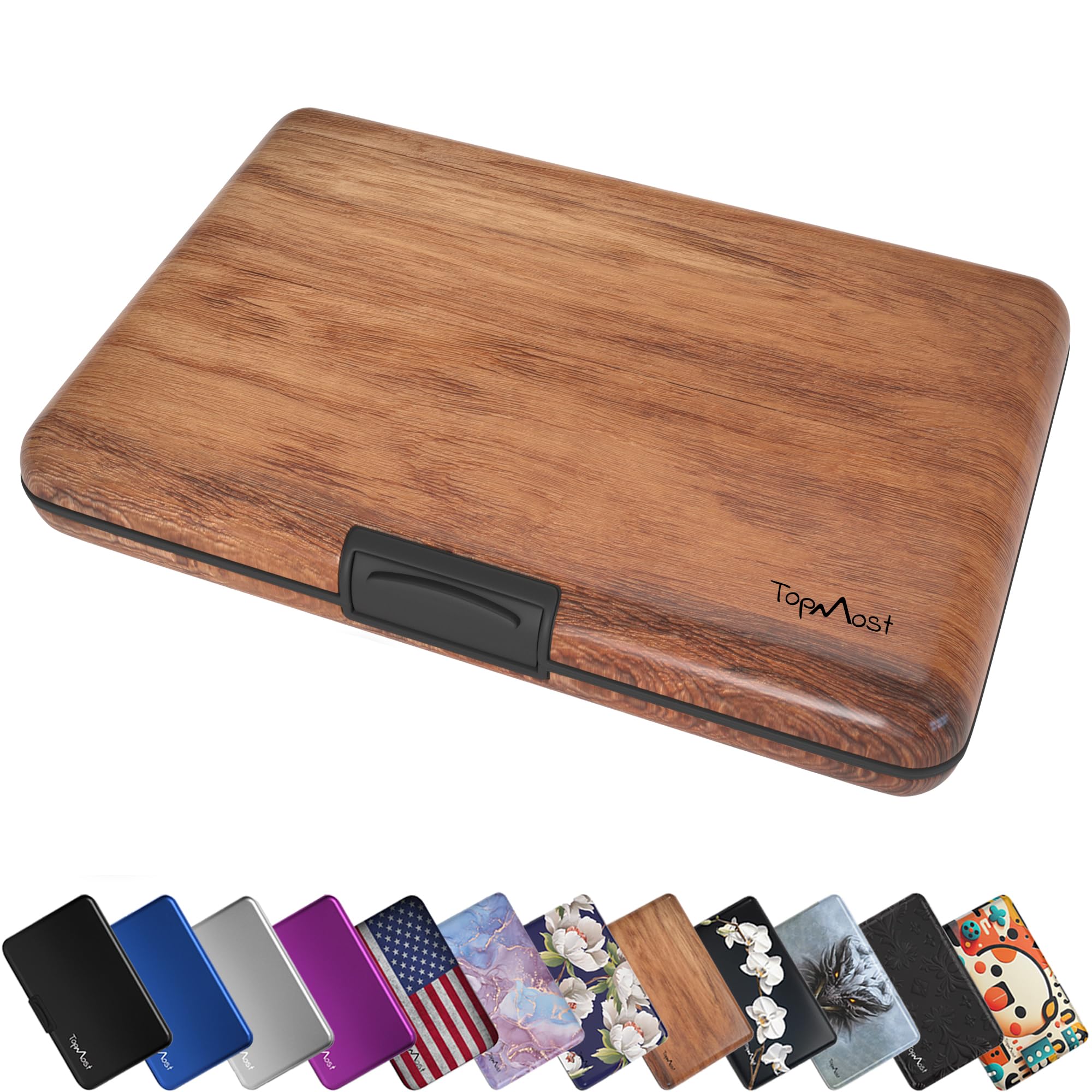 TopMost Aluminum Wallet, Card Case Wallet, Metal RFID Credit Card Holder for Men & Women, 6 Cotton Slots for 12 Cards And Bills, Rfd Protective