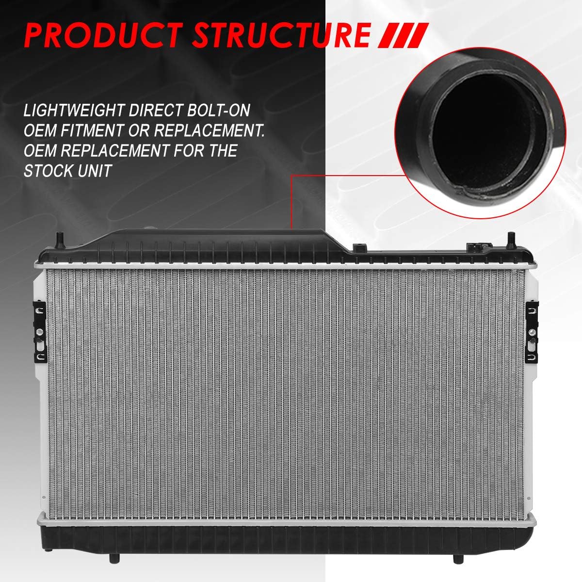 Auto Dynasty Radiator Compatible with 2004-2006 Suzuki Verona 2.5L AT, DPI 13000 Factory Style 1-Row Cooling Radiator, Aluminum Core