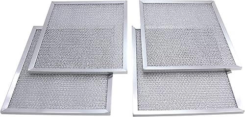 Miniatura 3 de Kitchen Basics 101 Paquete de 4 filtros de ventilación de aluminio para capó 97006931 de repuesto para ventilador Broan Nutone BP29 Exhuast 1172137