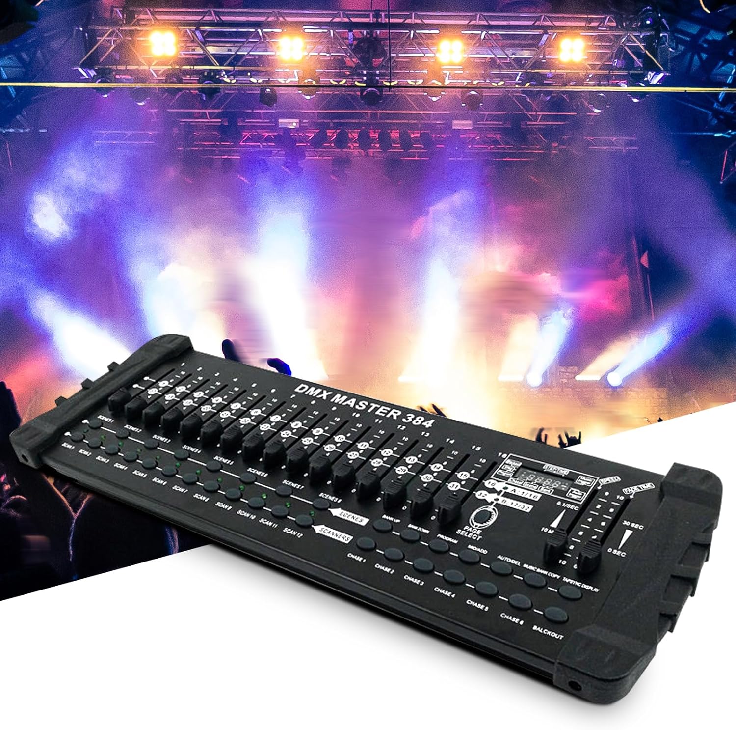 SHEHDS 192 DMX DJ Controller LCD Display DMX Controller DJ Equipment Stage Light Controller, Par Lights, Moving Head Lights, Pubs, Night Clubs, Disco