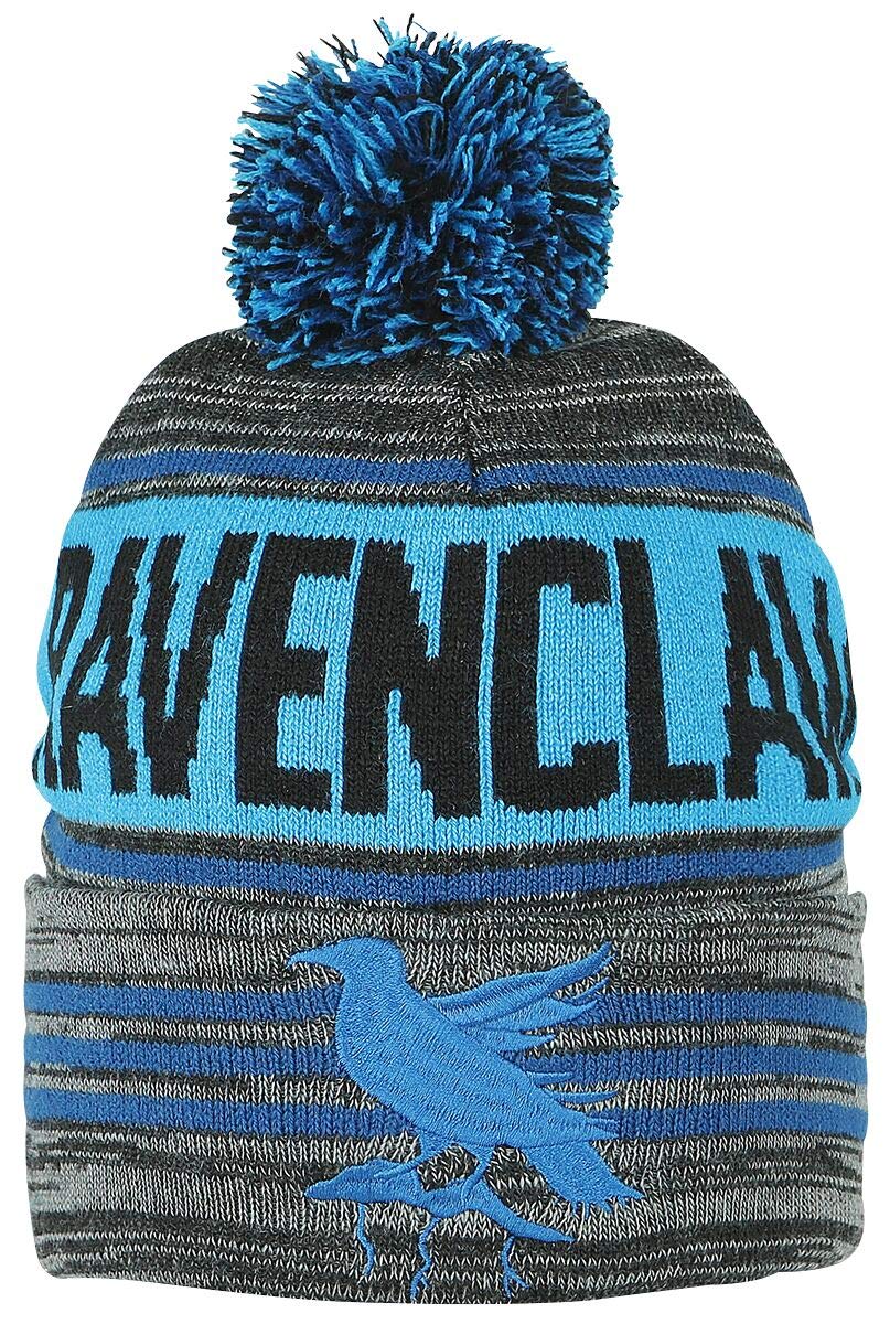 Harry Potter Black Blue Ravenclaw Rolled Beanie,One Size