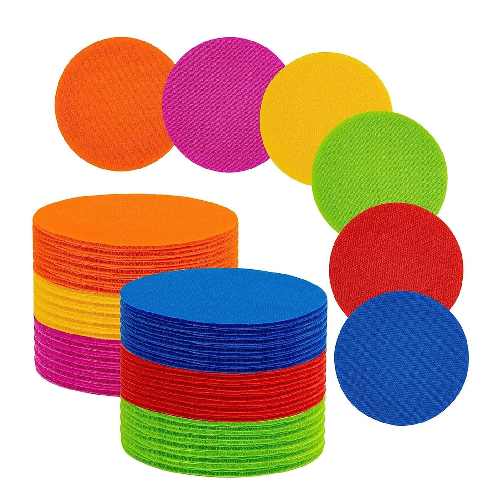 THE WHITE SHOP Carpet Spot Markers, Carpet Spots for Classroom Carpet Floor, 4 Inch Circle Dots Markers, 6 Colors Floor Dot, Decoration, Elementary, Teachers, Student, Kindergarten