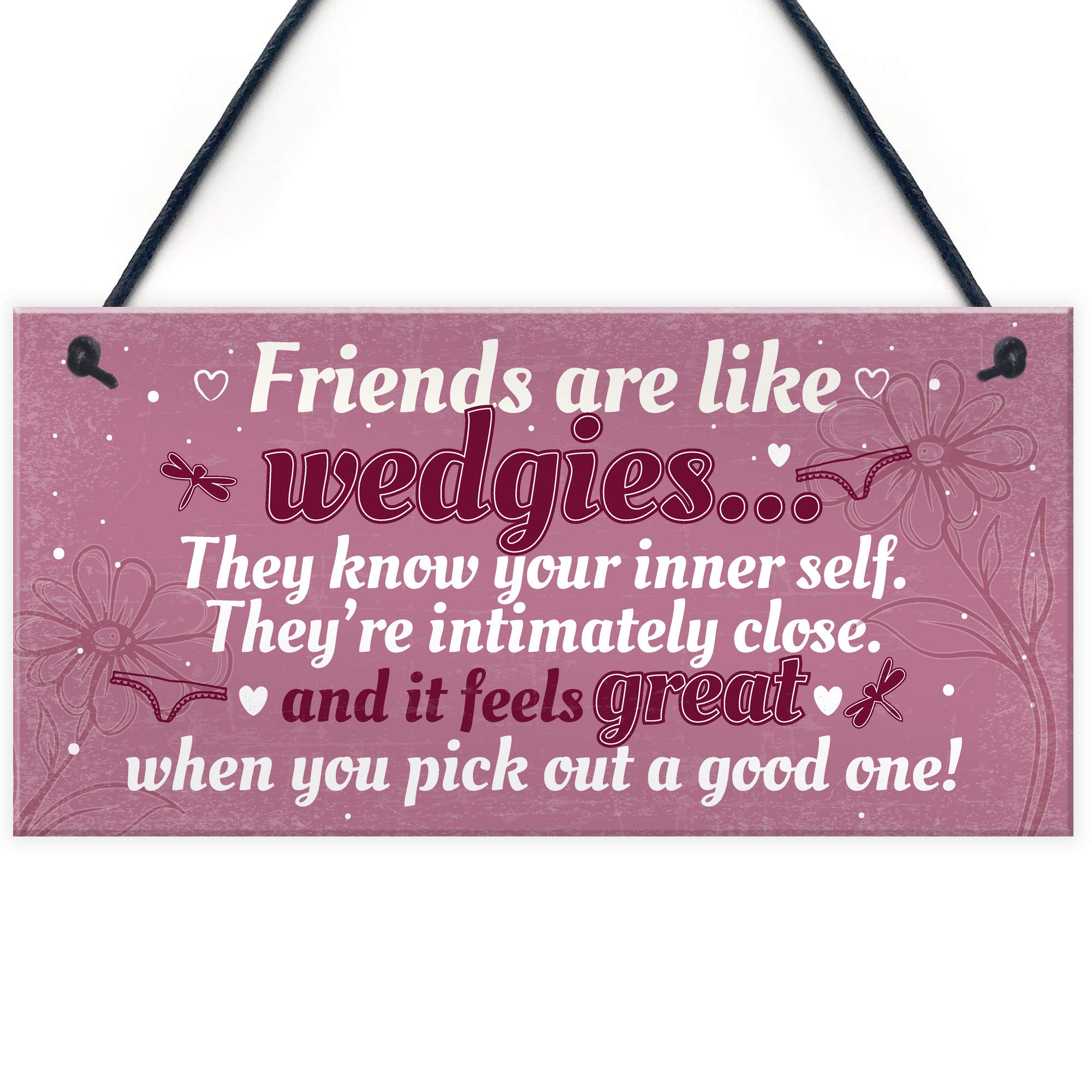 Red Ocean Women's Novelty Funny Best Friend Birthday Plaque Shabby Chic Gifts For Her Thank You