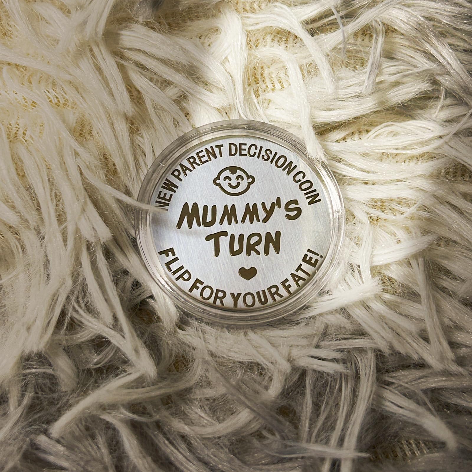 Mom Daddy Funny Decision Coin for Women Men Parent New Baby Gift for First Time Moms Dads Pregnancy Mothers for Moms Dads Mummy to Be Birthday Present