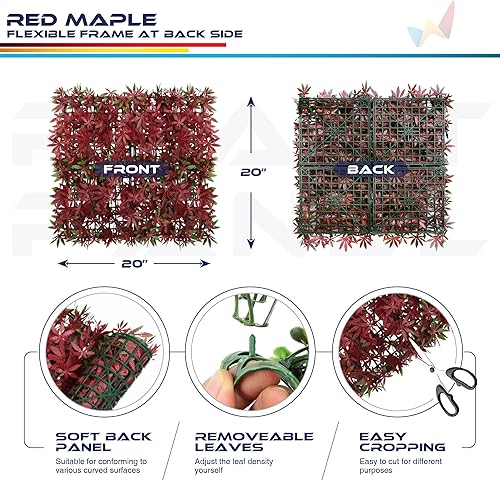 Miniatura 146 de Windscreen4less 6 paneles artificiales de boj de 20 x 20 pulgadas, seto topiario, plantas, hierba, pantalla de privacidad para exteriores, Boj