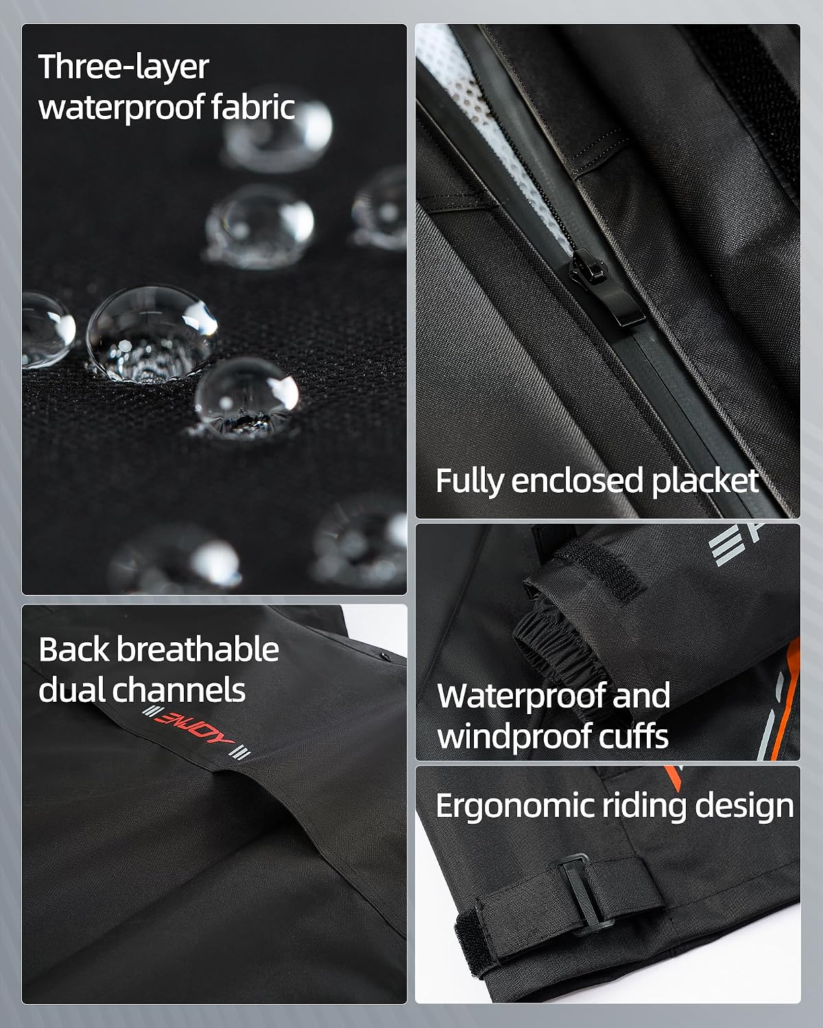 Rain Suits for Men Waterproof Lightweight Packable Outdoor Breathable Raincoat with Hood for Fishing Cycling