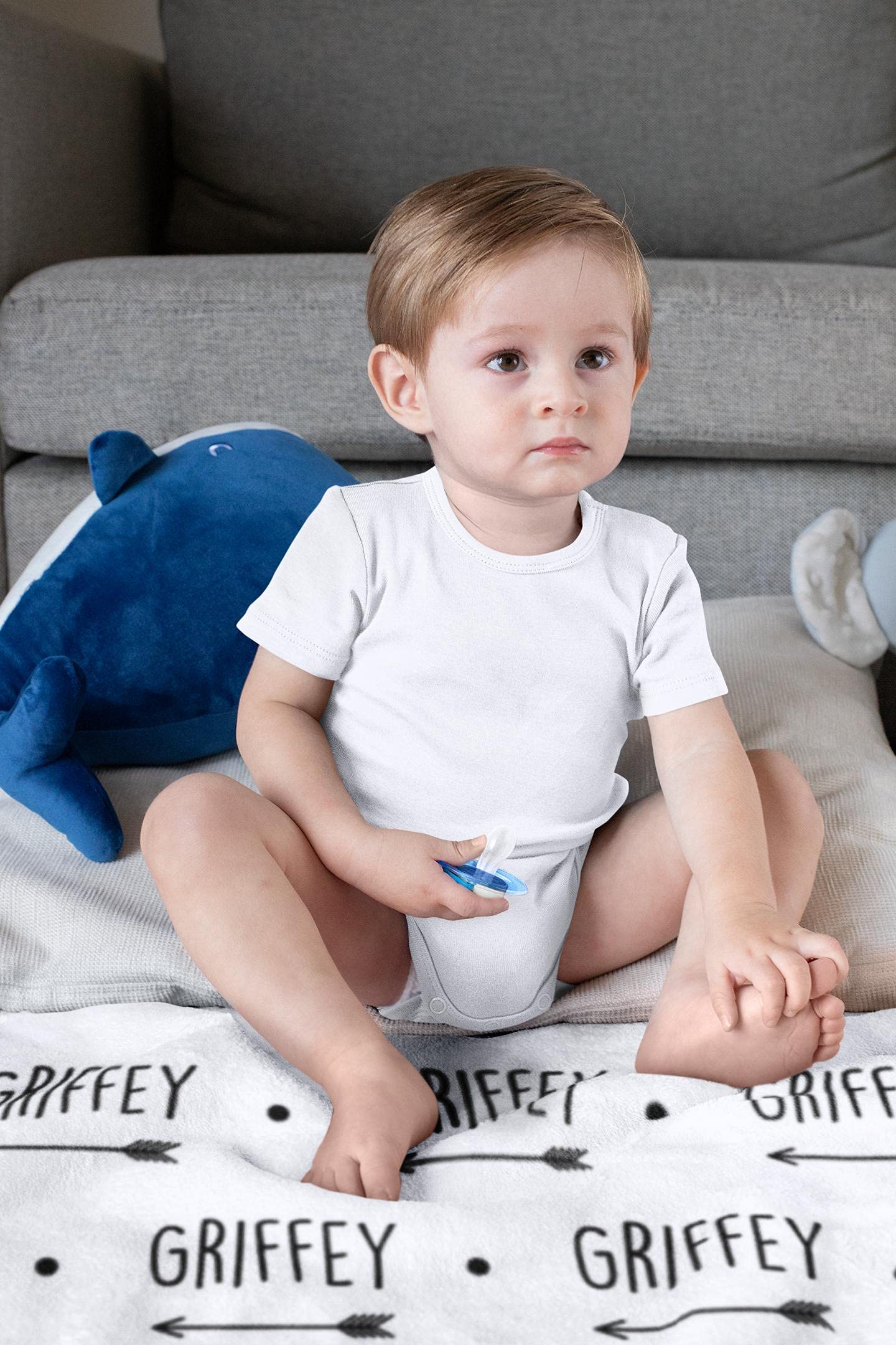 Personalized Custom Baby Blankets with Name for Boys Girls, Customized Name Blanket for Infants Newborns Kids, Personalized Baby Blankets for Boys with Name, Custom with Baby's Name