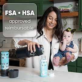 Ceres CHILL OG Breastmilk Chiller & Warmer - 12-34oz Portable Breast Milk Cooler, Storage & Baby Bottle for Travel, Work or On-The-Go - Pump Compatible Container - Futures So Bright White