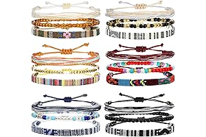 Yinkin 20 PCS Adjustable Puka Shell Anklets for Women Men, Cool Surfer Ankle Bracelets