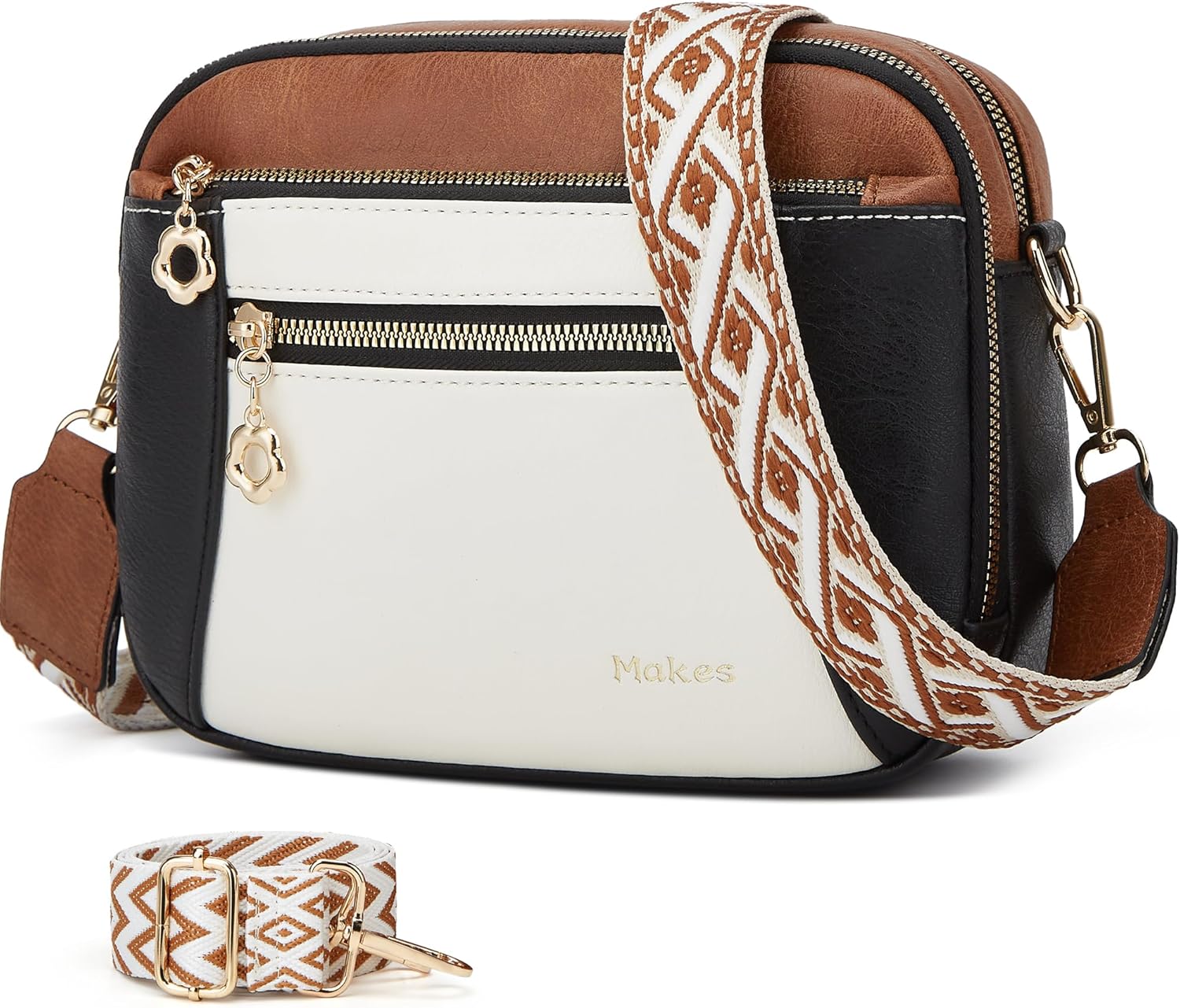 Crossbody Purse for Women Small Crossbody Bags Trendy Vegan Leather with Adjustable Shoulder Straps Gift for Mother Wife Mom