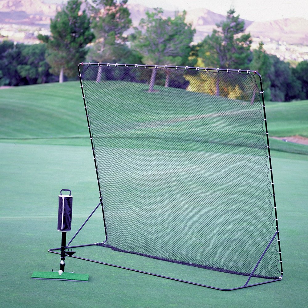 HEATER Sports Perfect Swing Home Driving Range - Durable, Convenient, and Portable Golf Training Set with Net, Mat, Shag Bag, and Teeing Machine for Swing Practice and Improvement