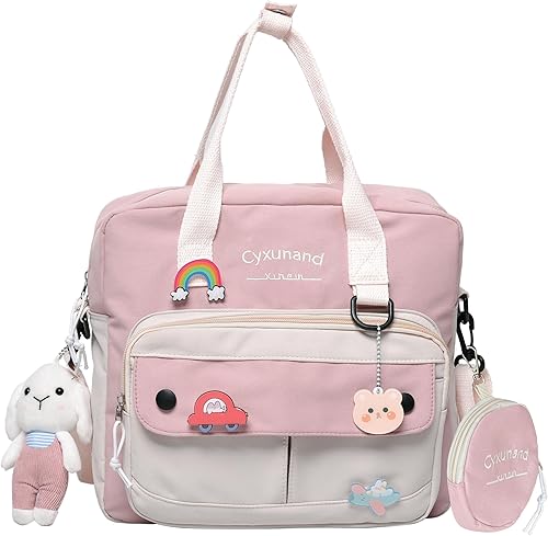 Miniatura 5 de Bonitas bolsas para la escuela, bolsa japonesa Kawaii multifunción, mochilas estéticas para adolescentes, niñas, niños, bolsas de almuerzo, forro