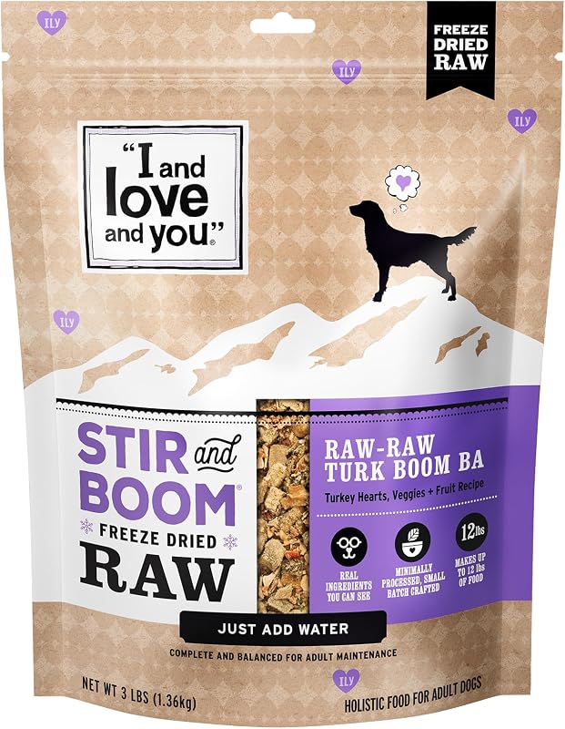 Alimento Desidratado para Cães com Coração de Peru, Proteínas, Pré e Probióticos I AND LOVE AND YOU – 1,36 kg