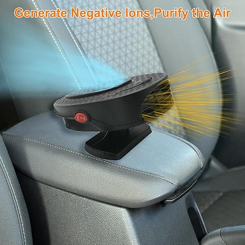 Miniatura 4 de Calentador de coche de 12 V, 150 W, portátil, desempañador, ventilador de calefacción o enfriamiento rápido 2 en 1 con enchufe para encendedor de