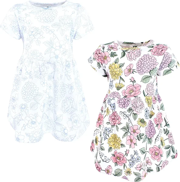 Hudson Baby Infant and Toddler Girls Cotton Dresses