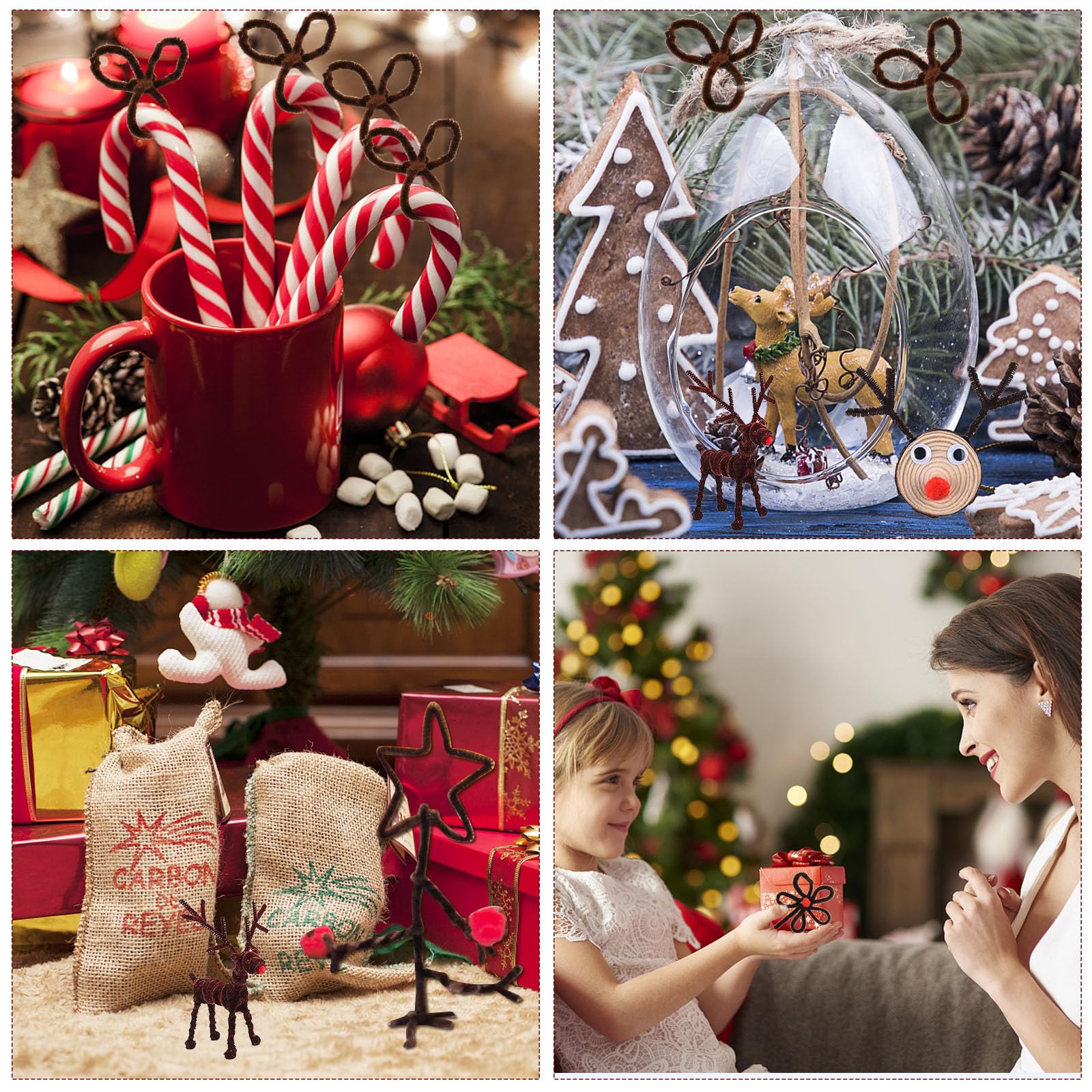 Lot De 100 Cure-pipes Marron - Fil Chenille - Fil De Cure-pipe Pour