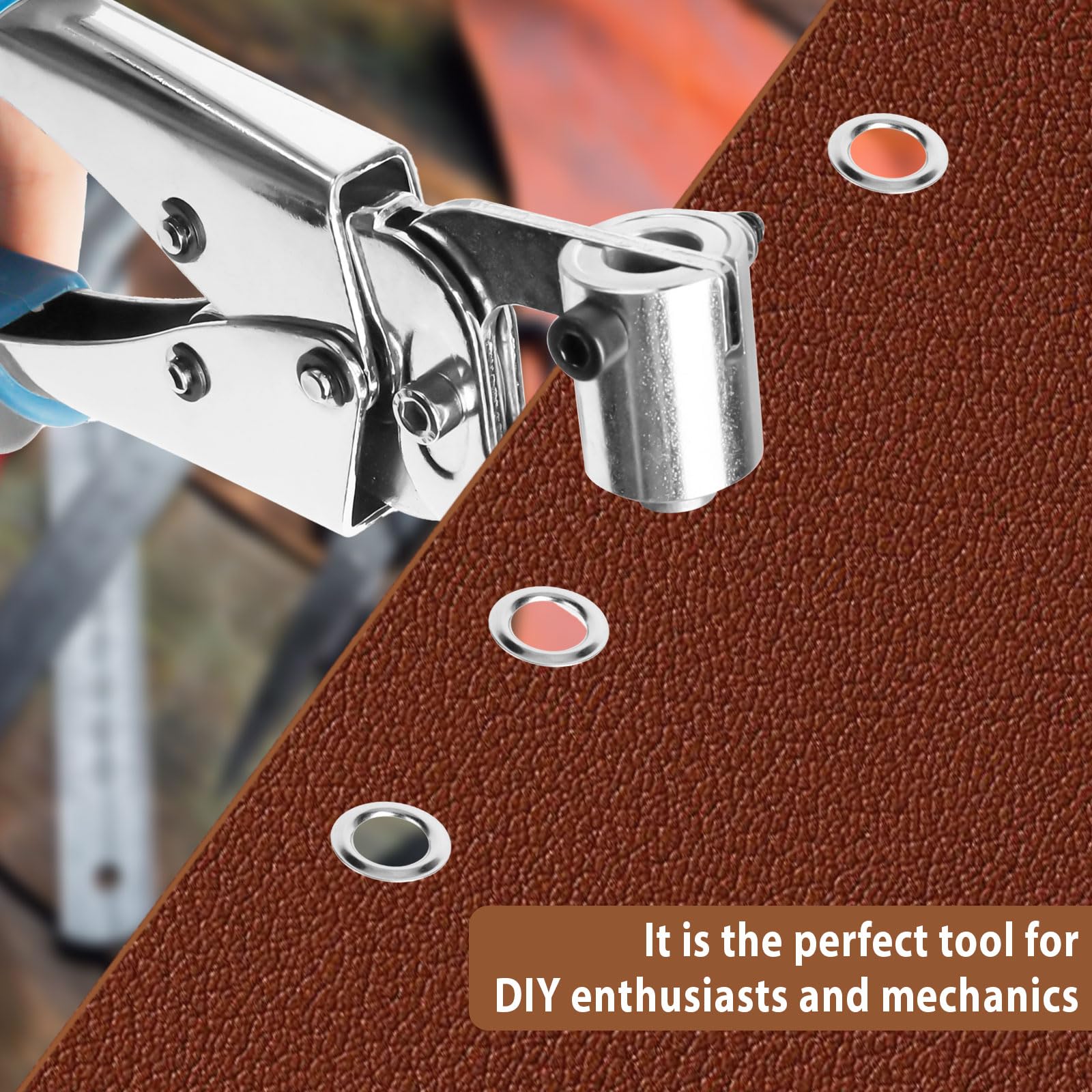 Set Professionnel de Pinces à Oeillets avec 400 Oeillets de 10mm, Presse à Oeillets Magnétique avec Poinçonneuse, Poinçonneuse à Oeillets Magnétique en Acier Inoxydable pour Cuir Bâches Tissus