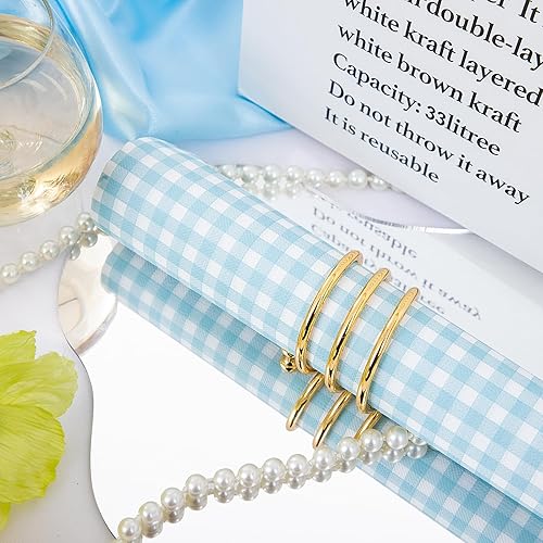 Miniatura 3 de WDF Paquete de 100 servilletas de Navidad desechables, servilletas de papel de Navidad de 3 capas con patrón de cuadros verdes y negros de alta