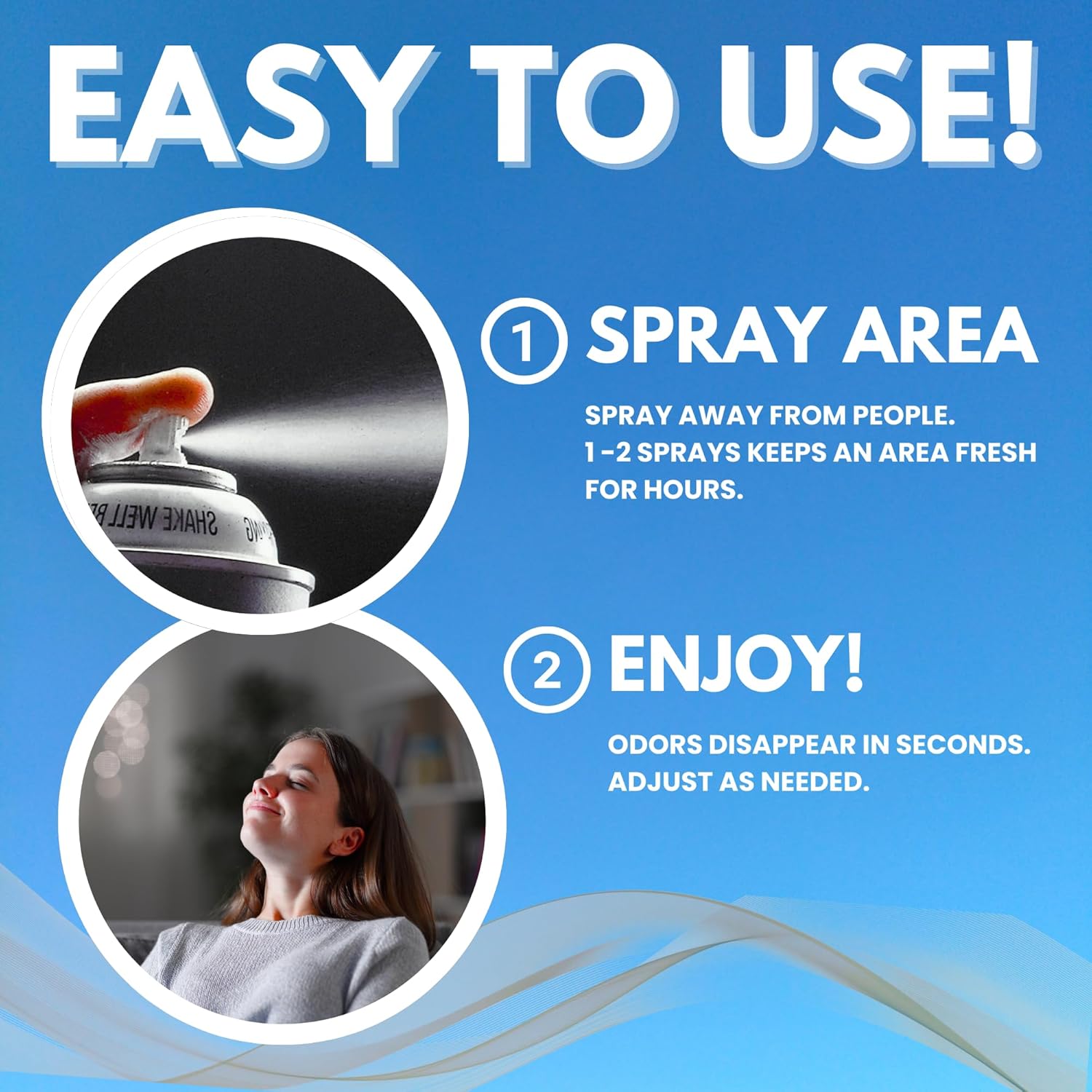 NI-712 Clothesline Fresh Odor Eliminator Spray - (1 Can) – Industrial-Strength Deodorizer, Fine-Mist Air Freshener, Long-Lasting Fragrance Spray